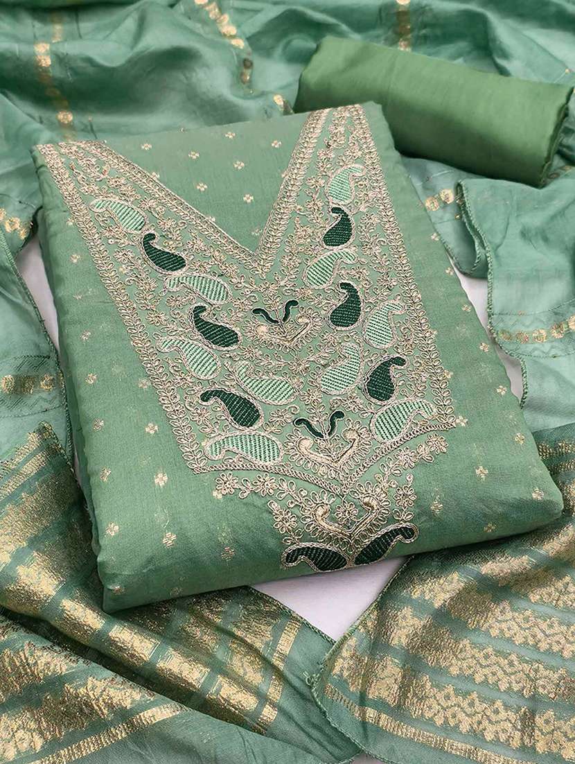 women self design unstitched suit set
