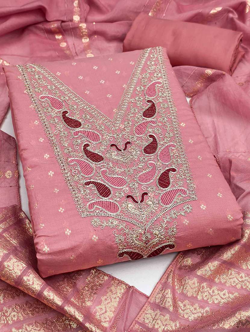 women self design unstitched suit set