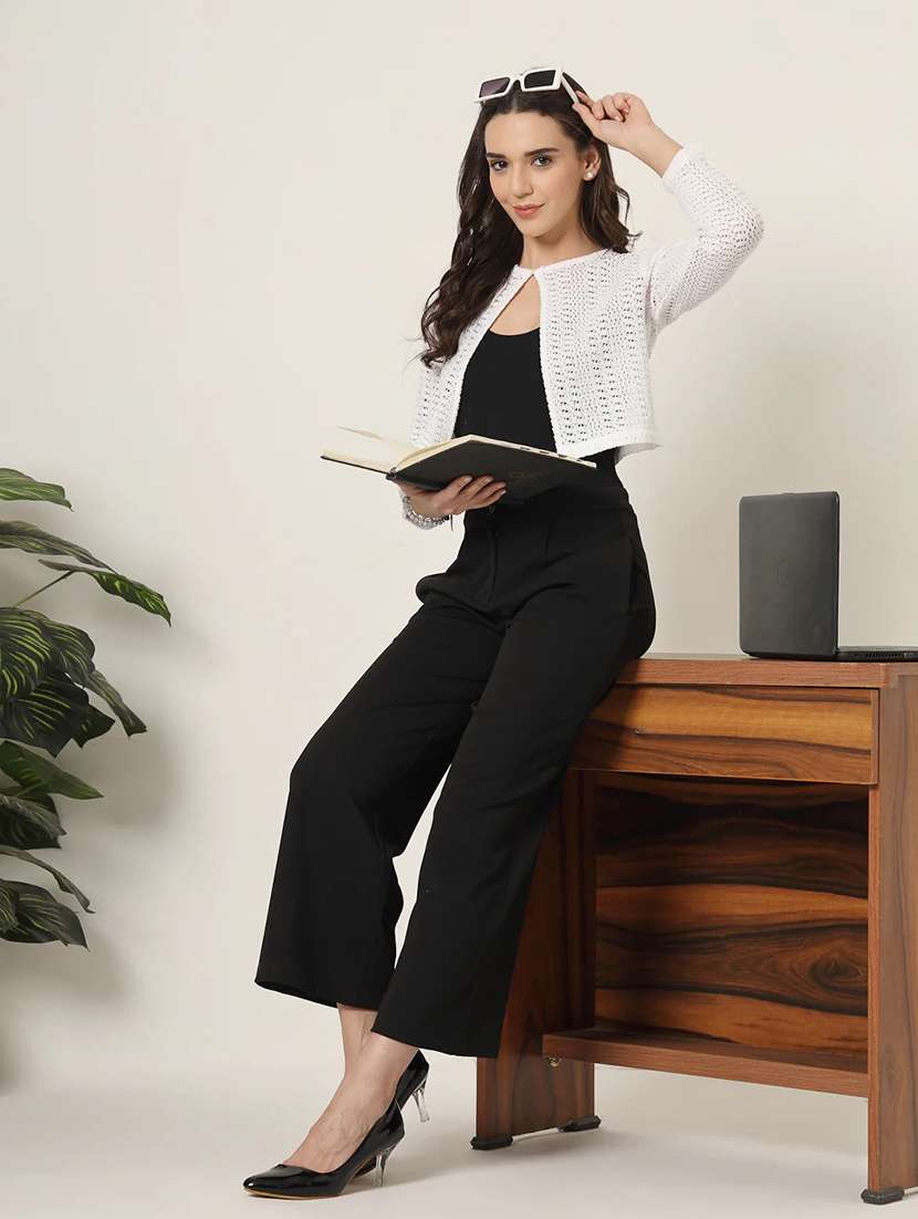 women self designed long sleeve crop shrug - 22253598 -  Standard Image - 5