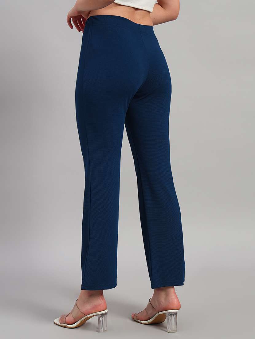 women solid mid rise bootcut trouser - 22253605 -  Standard Image - 3