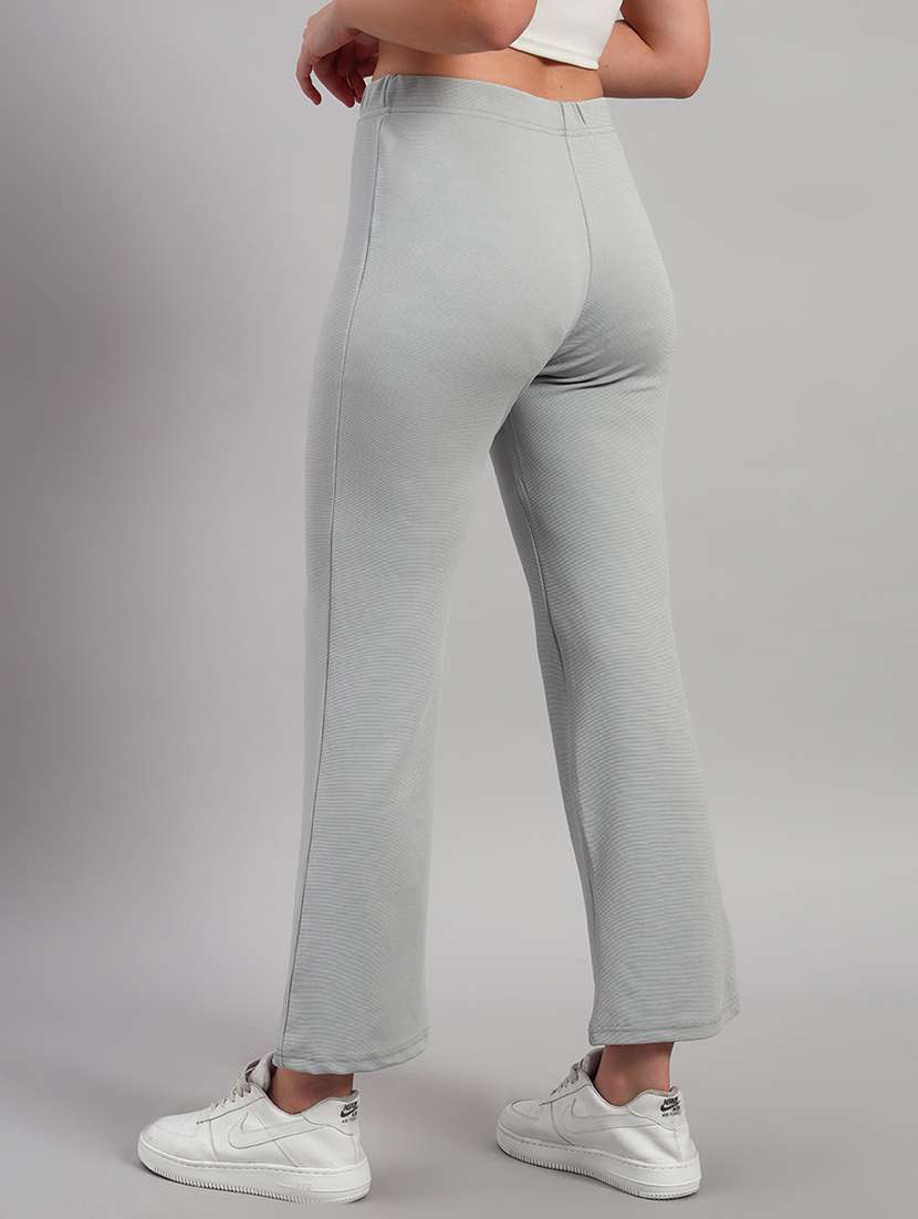 women solid mid rise bootcut trouser - 22253607 -  Standard Image - 3