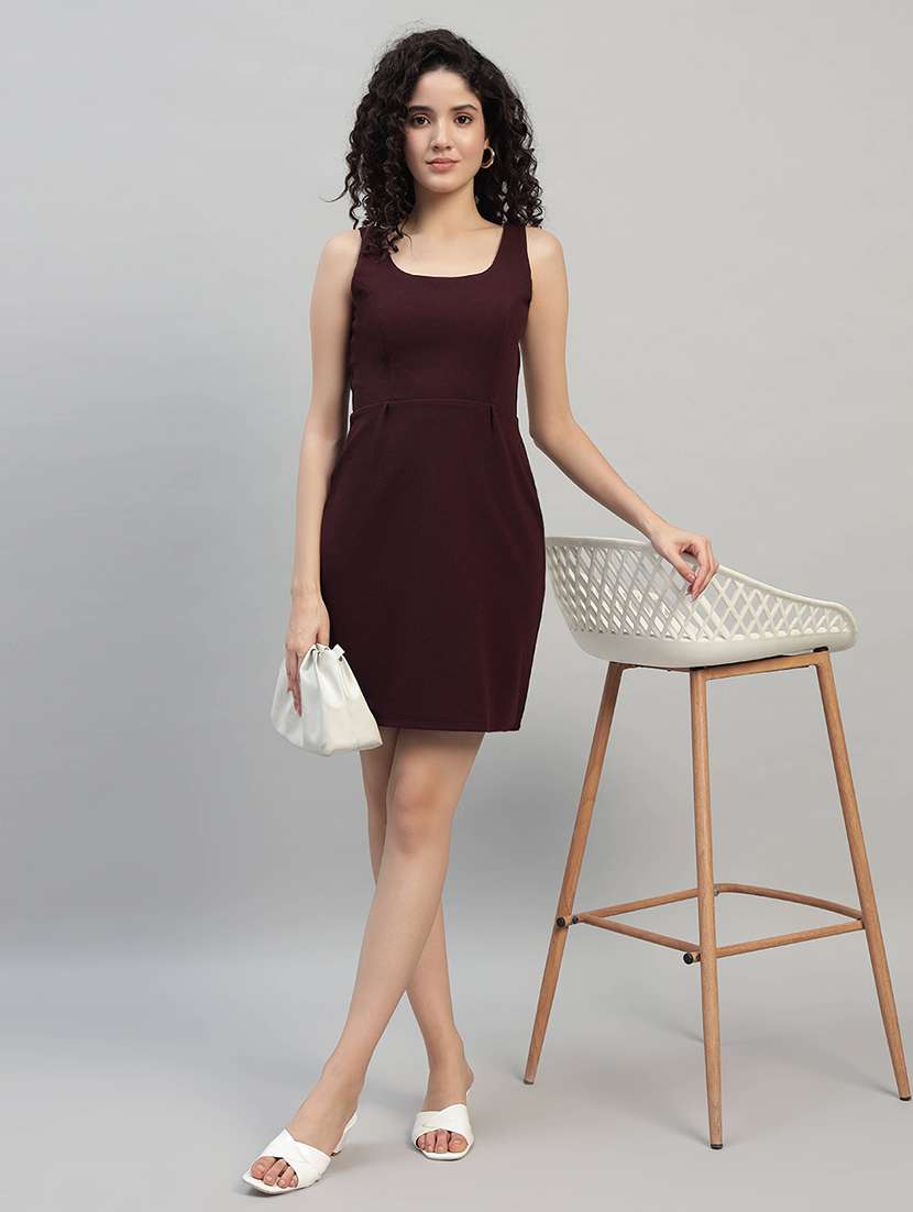 women solid sleeveless sheath dress - 22253633 -  Standard Image - 5