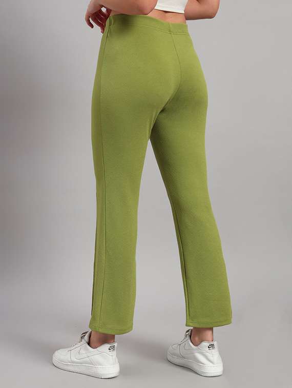 women solid mid rise bootcut trouser - 22253639 -  Standard Image - 3