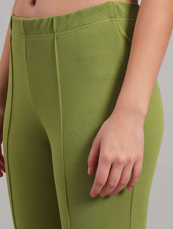 women solid mid rise bootcut trouser - 22253639 -  Standard Image - 5