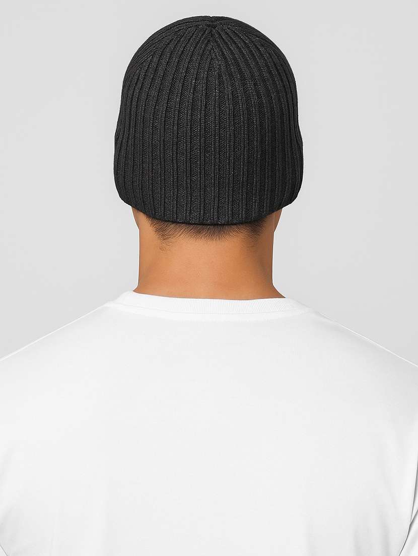 men solid ribbed knit winter beanie  - 22253643 -  Standard Image - 3