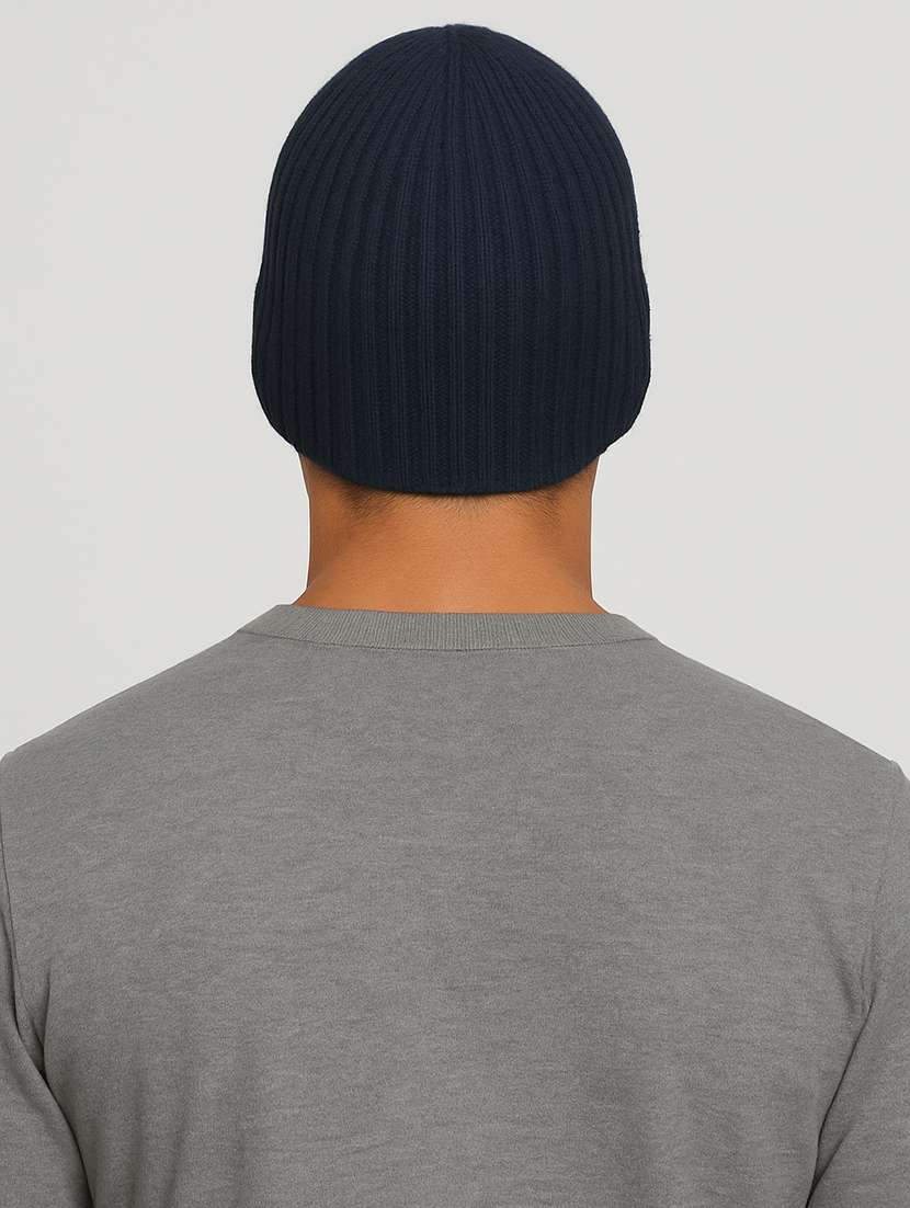 men solid ribbed knit winter beanie  - 22253644 -  Standard Image - 3