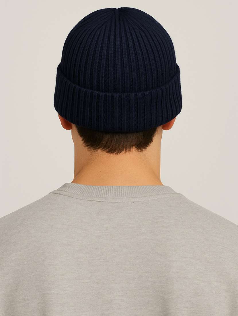 men solid ribbed knit winter beanie  - 22253650 -  Standard Image - 3