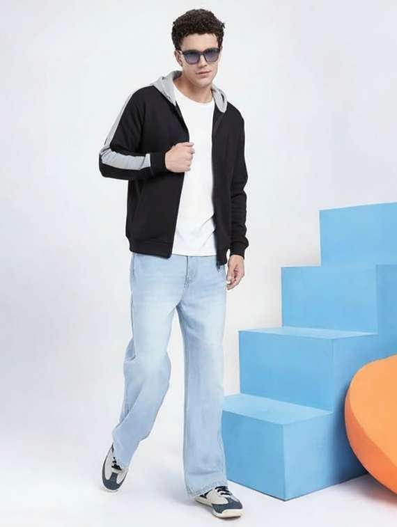 men color block long sleeve regular fit sweatshirt - 22253669 -  Standard Image - 3