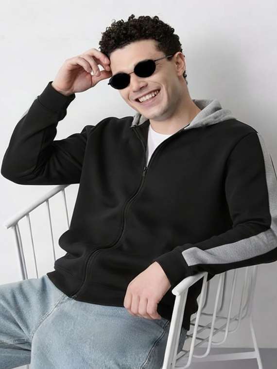 men color block long sleeve regular fit sweatshirt