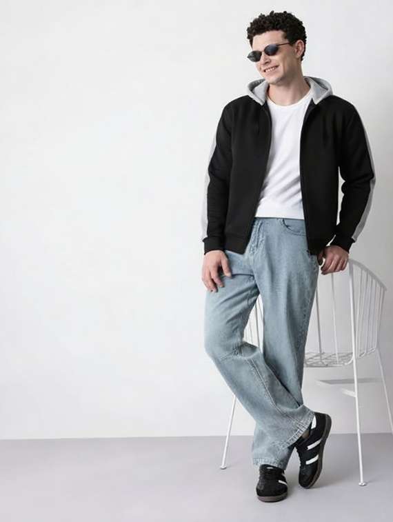 men color block long sleeve regular fit sweatshirt - 22253671 -  Standard Image - 3