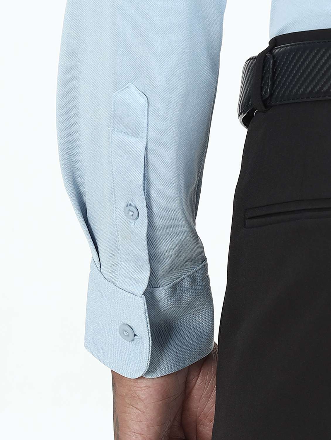 men solid collared long sleeve shirt - 22253754 -  Standard Image - 3