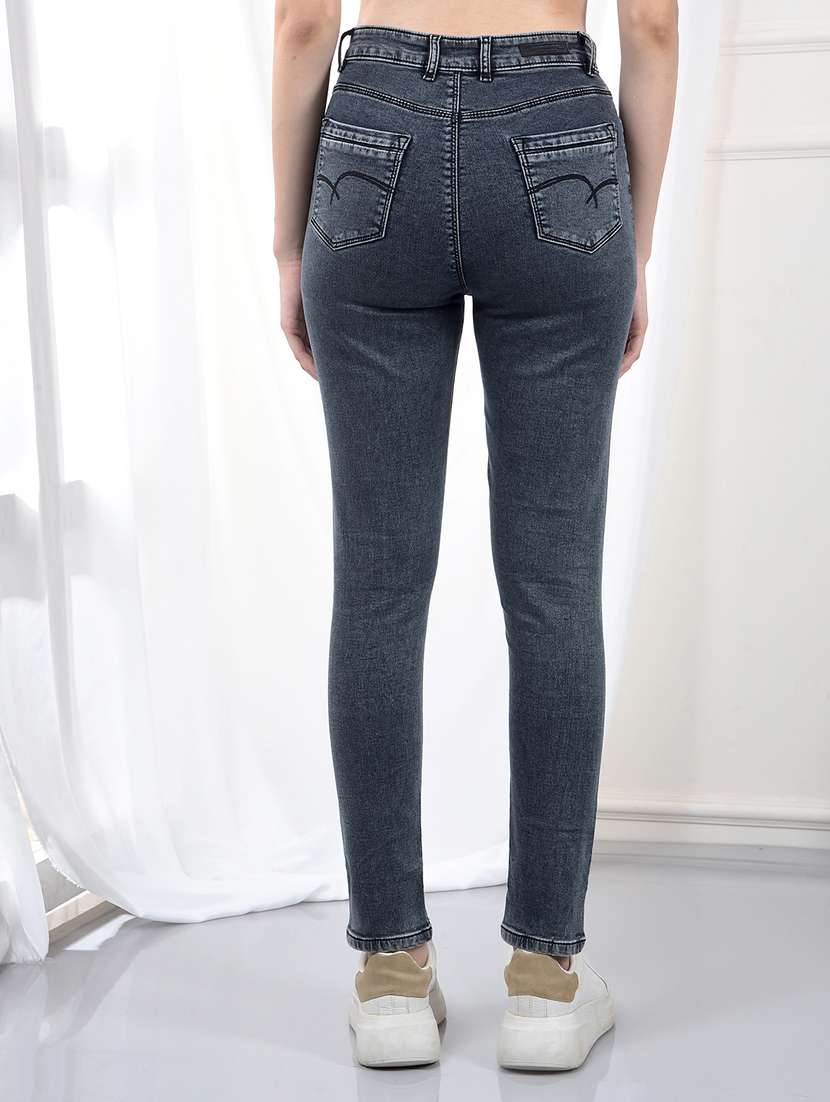 women solid high rise skinny fit jean - 22253782 -  Standard Image - 3