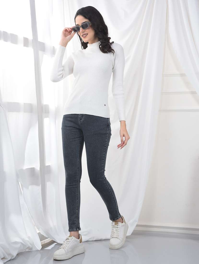 women solid long sleeve pullover - 22253796 -  Standard Image - 5