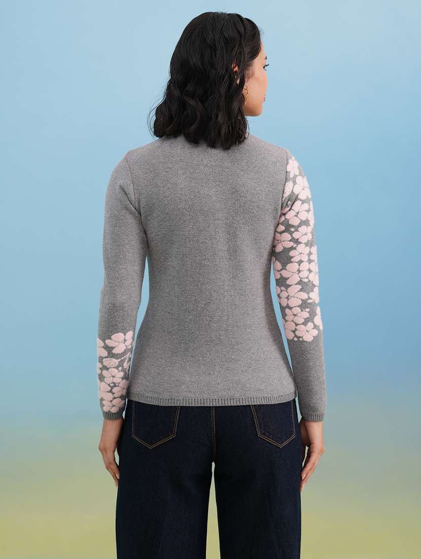 women floral long sleeve pullover - 22253803 -  Standard Image - 3