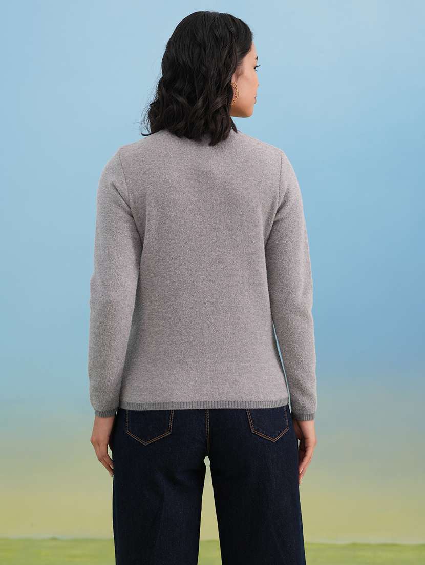 women floral long sleeve pullover - 22253804 -  Standard Image - 3