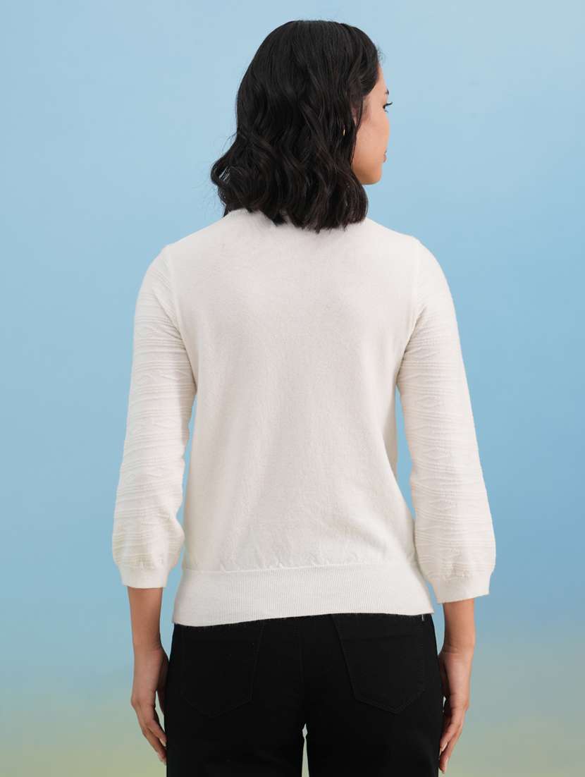 women self designed long sleeve pullover - 22253805 -  Standard Image - 3