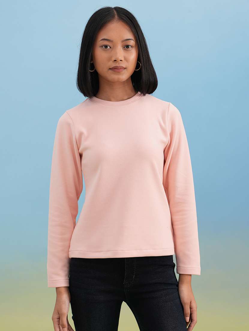 women solid long sleeve t-shirt