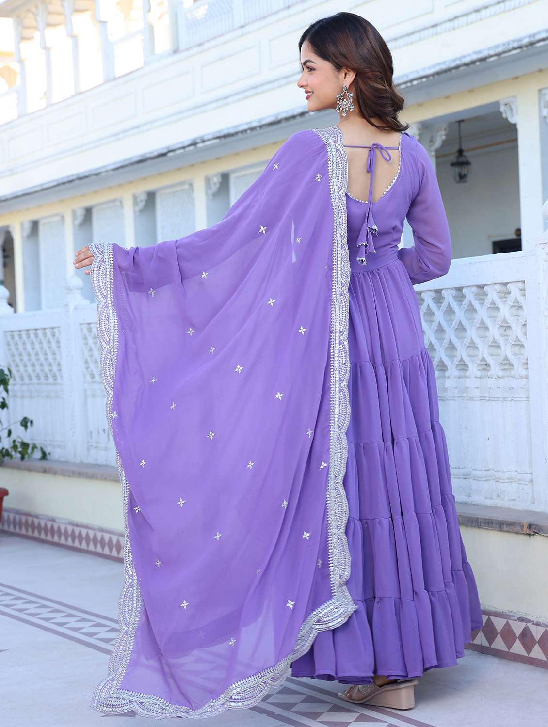 women solid long sleeve kurta dupatta set - 22253835 -  Standard Image - 3