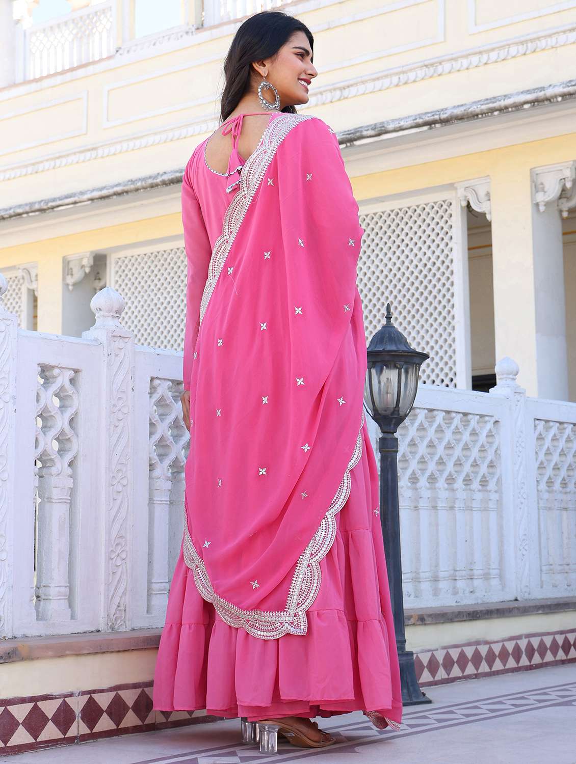 women solid long sleeve kurta dupatta set - 22253837 -  Standard Image - 3