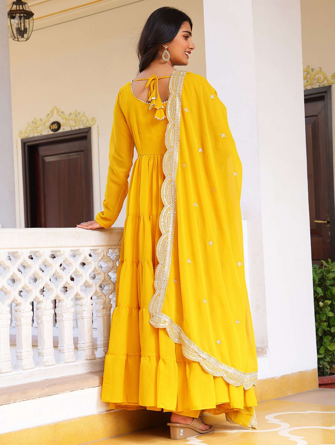 women solid long sleeve kurta dupatta set - 22253843 -  Standard Image - 3