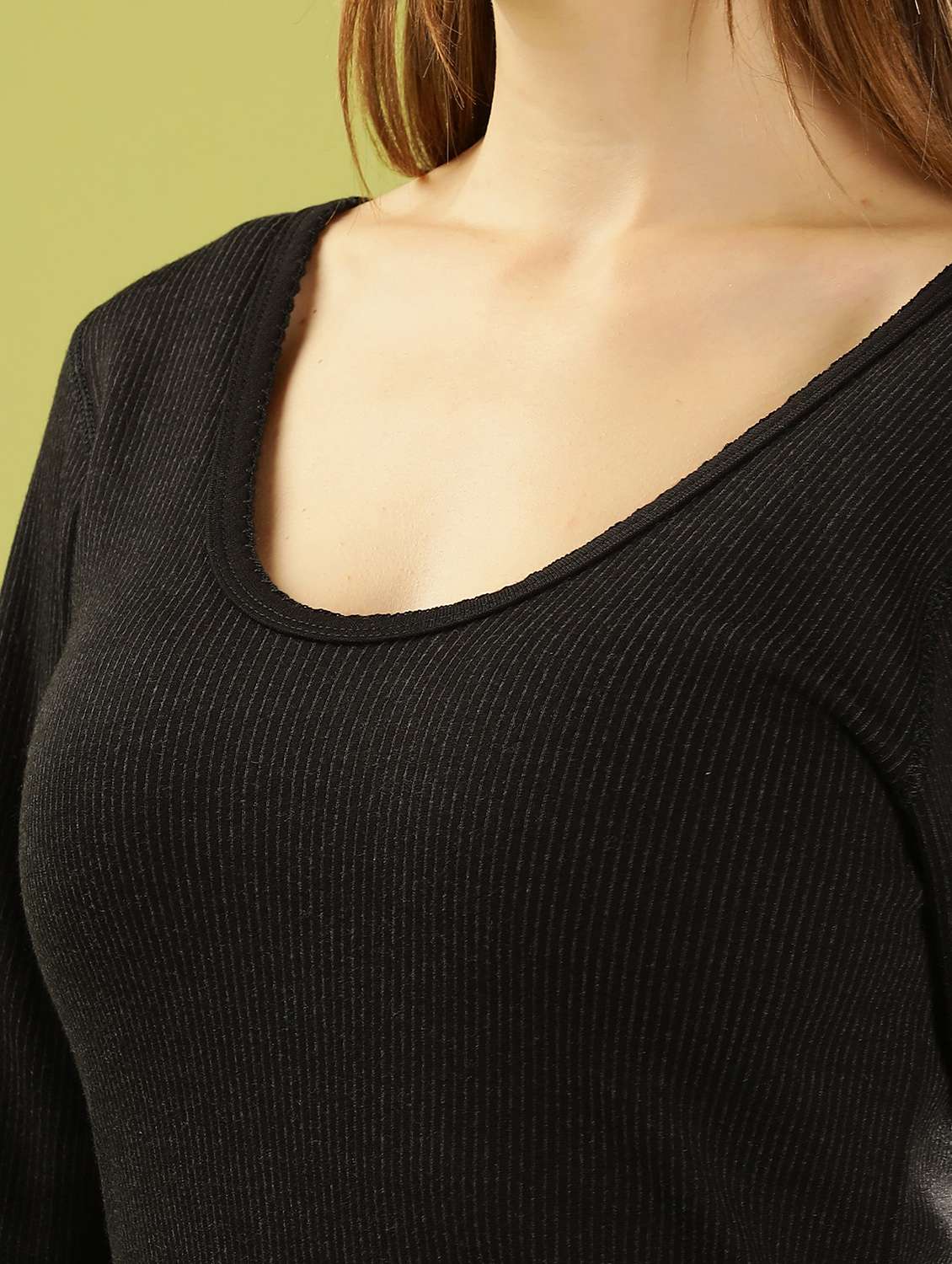 women solid three quarter sleeve thermal top - 22253961 -  Standard Image - 5