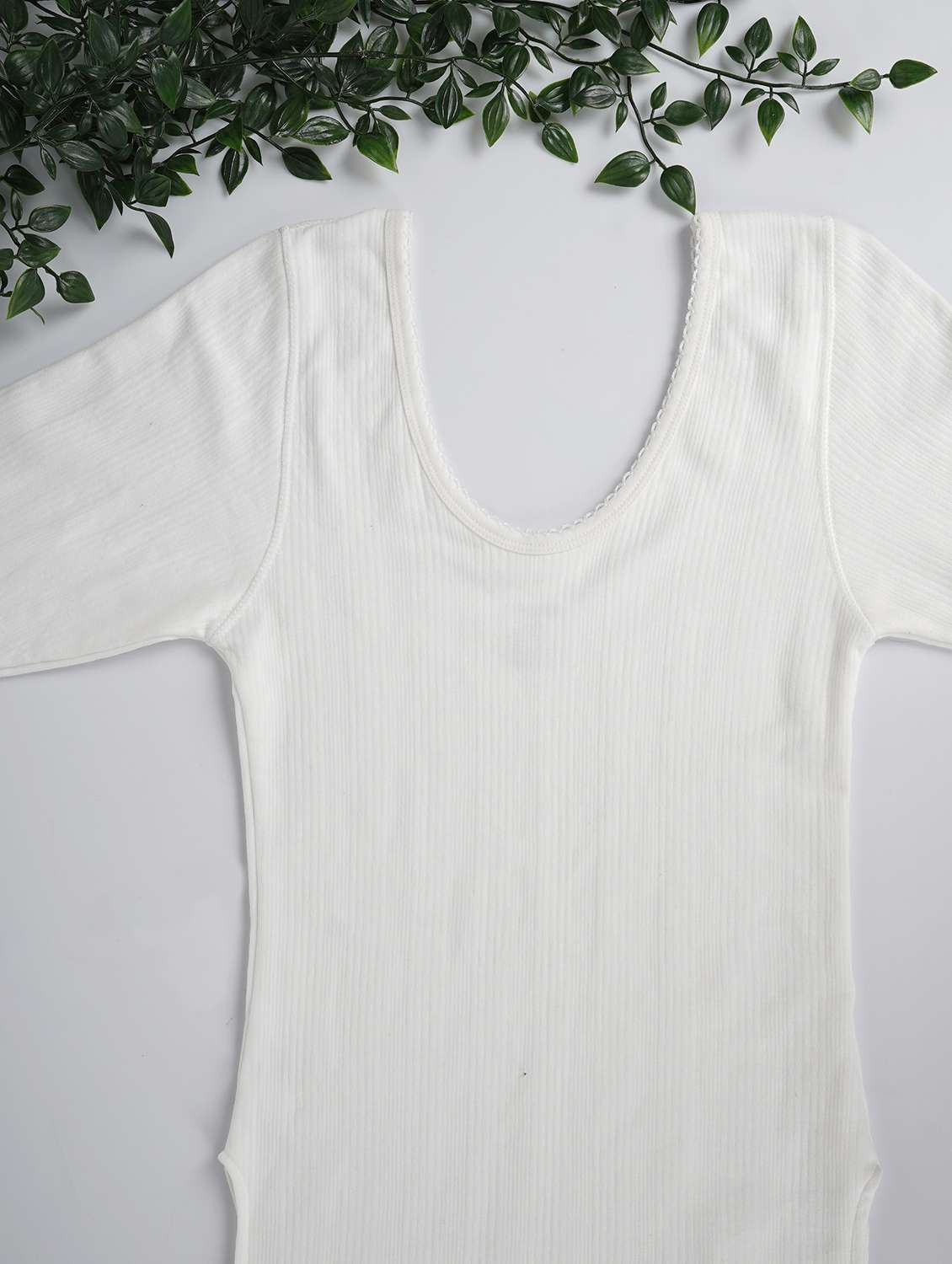 women solid three quarter sleeve thermal top - 22253966 -  Standard Image - 3