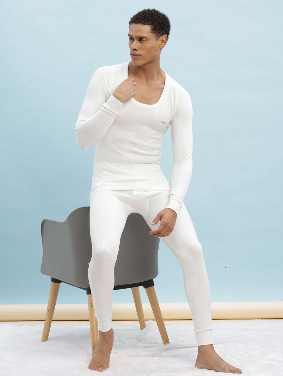 men pack of 2 solid full sleeve thermal top - 22253981 -  Standard Image - 5