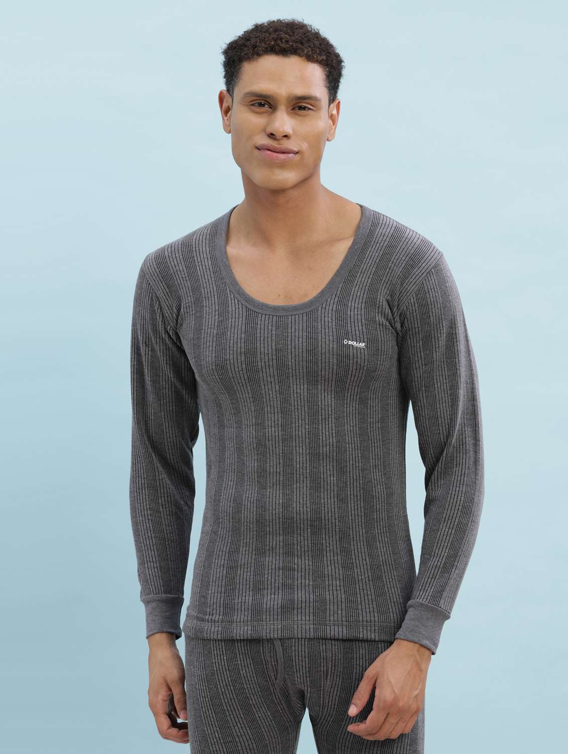 men solid full sleeve thermal set