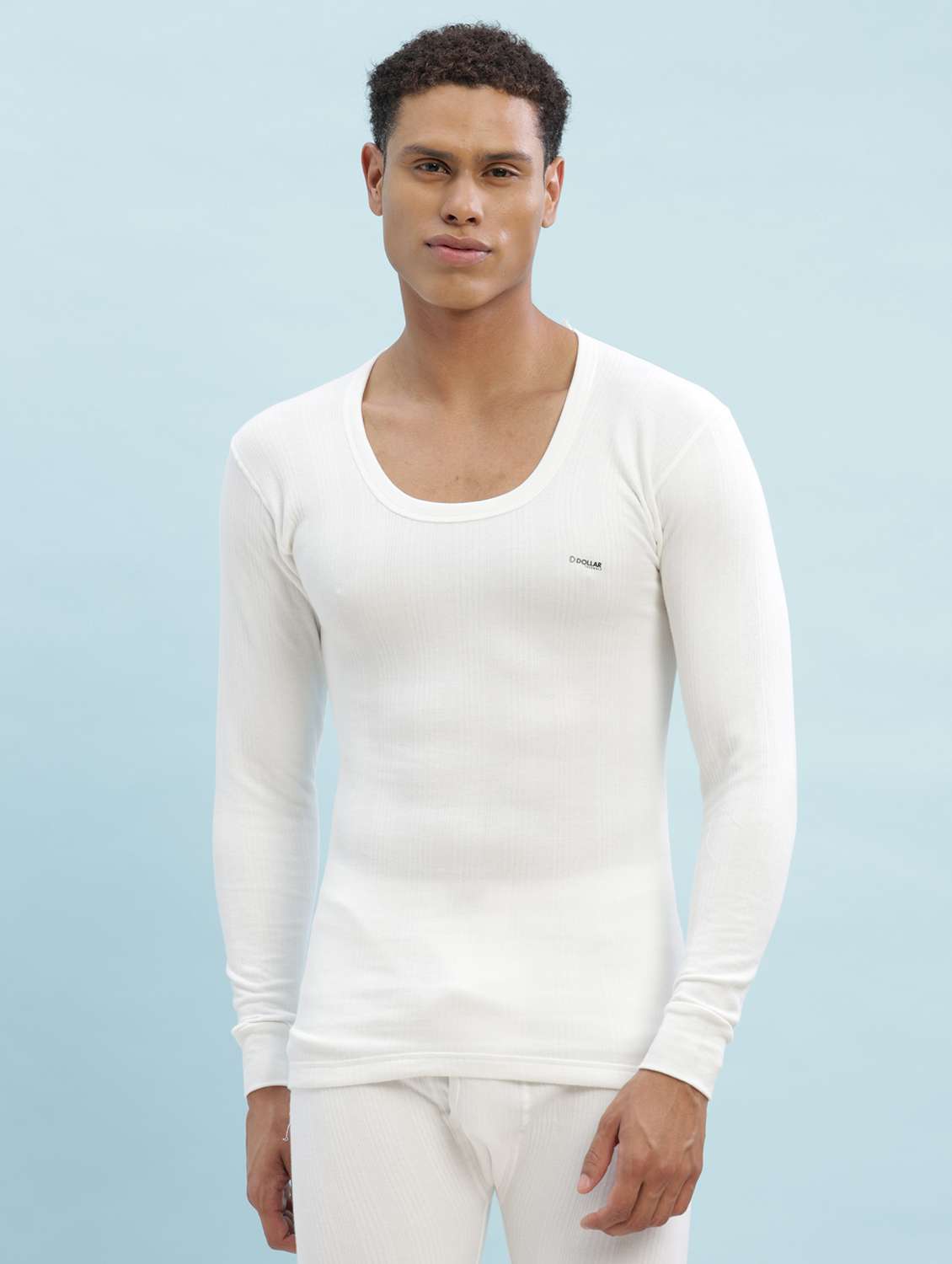 men solid full sleeve thermal set