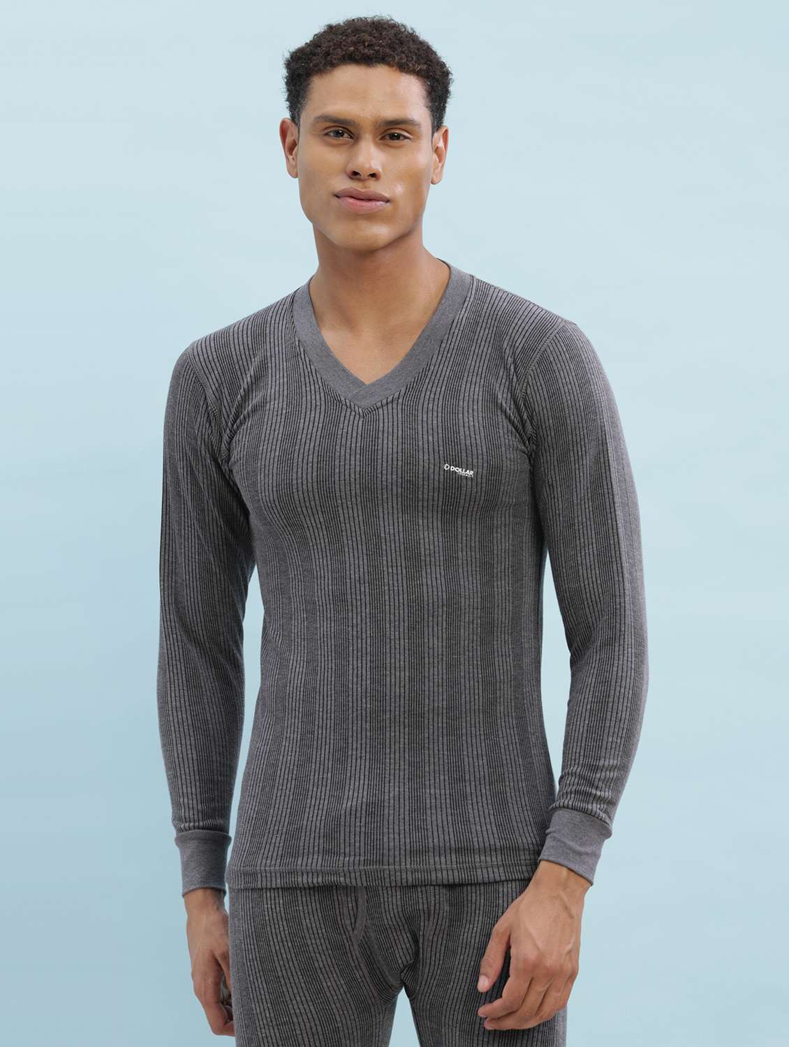 men solid full sleeve thermal set