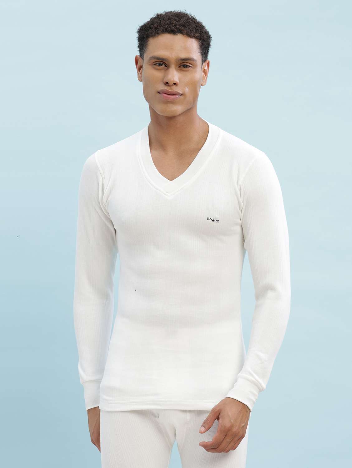 men solid full sleeve thermal set