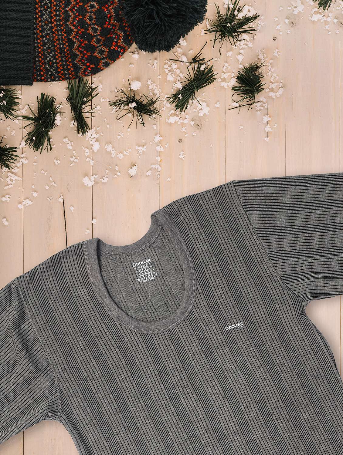 men pack of 2 solid half sleeve thermal top - 22254010 -  Standard Image - 3