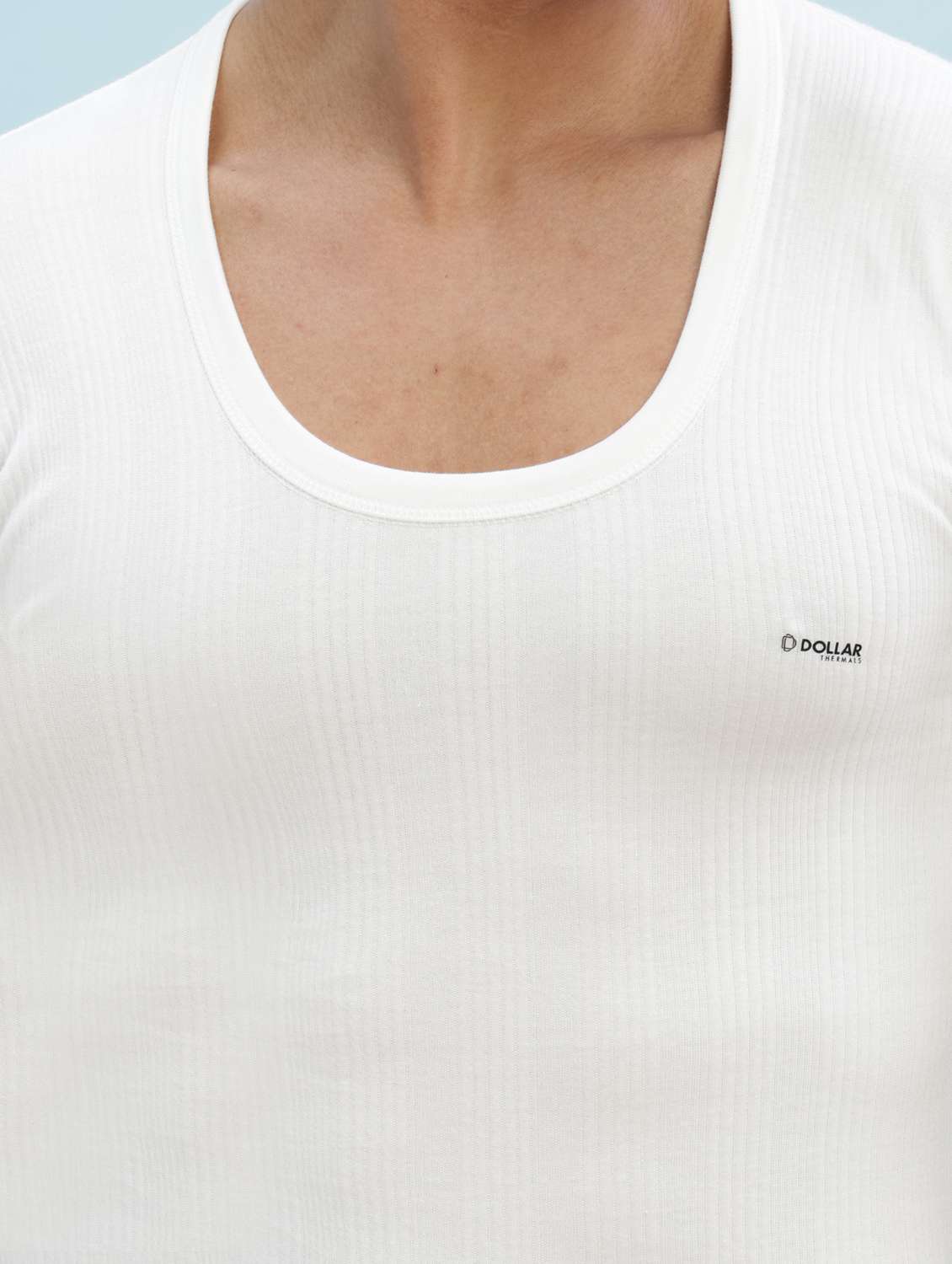 men solid half sleeve thermal top - 22254011 -  Standard Image - 5