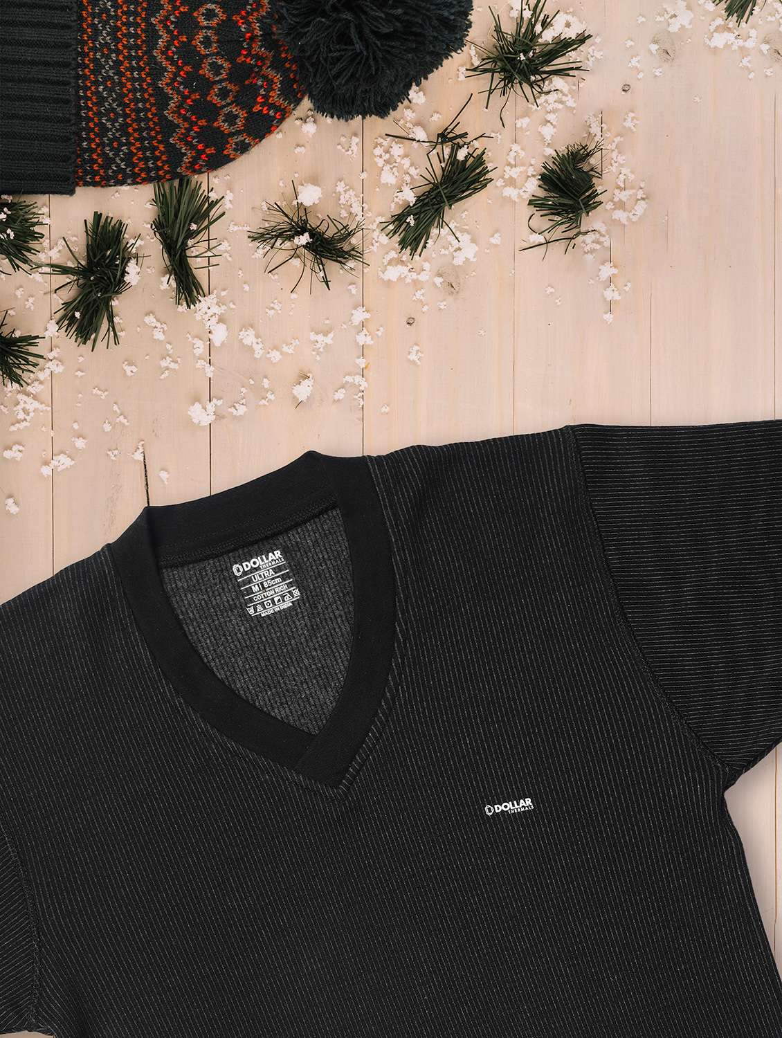 men pack of 2 solid half sleeve thermal top - 22254019 -  Standard Image - 3