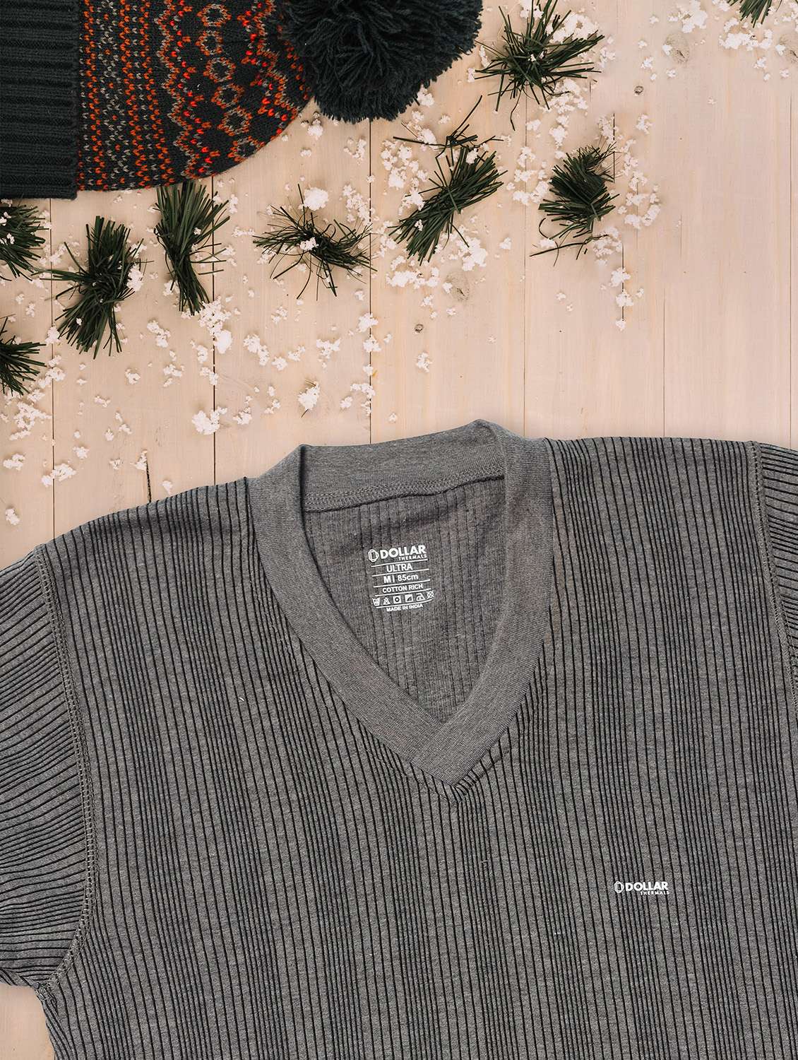 men pack of 2 solid half sleeve thermal top - 22254022 -  Standard Image - 3