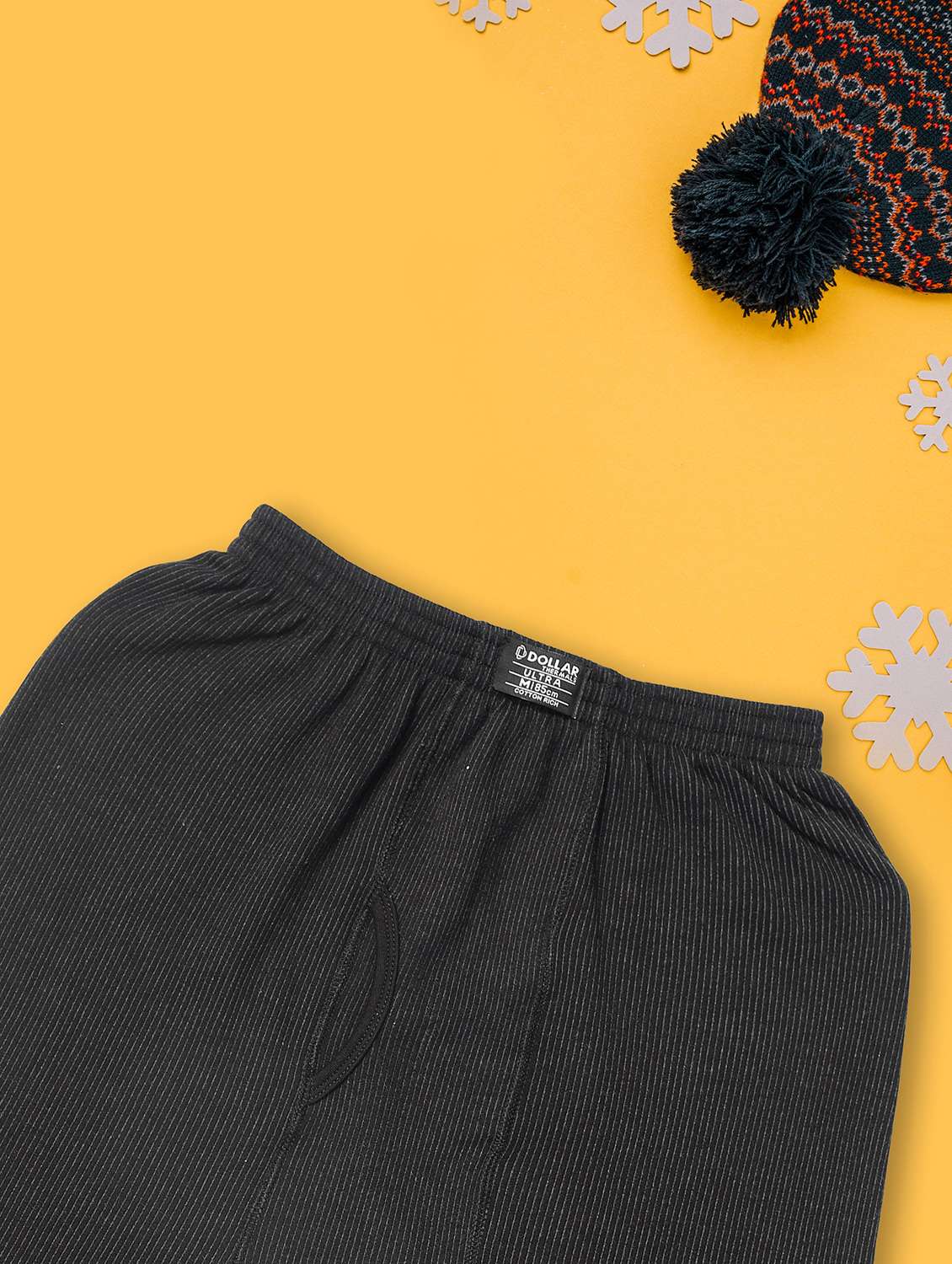 men solid mid rise thermal bottom - 22254030 -  Standard Image - 3