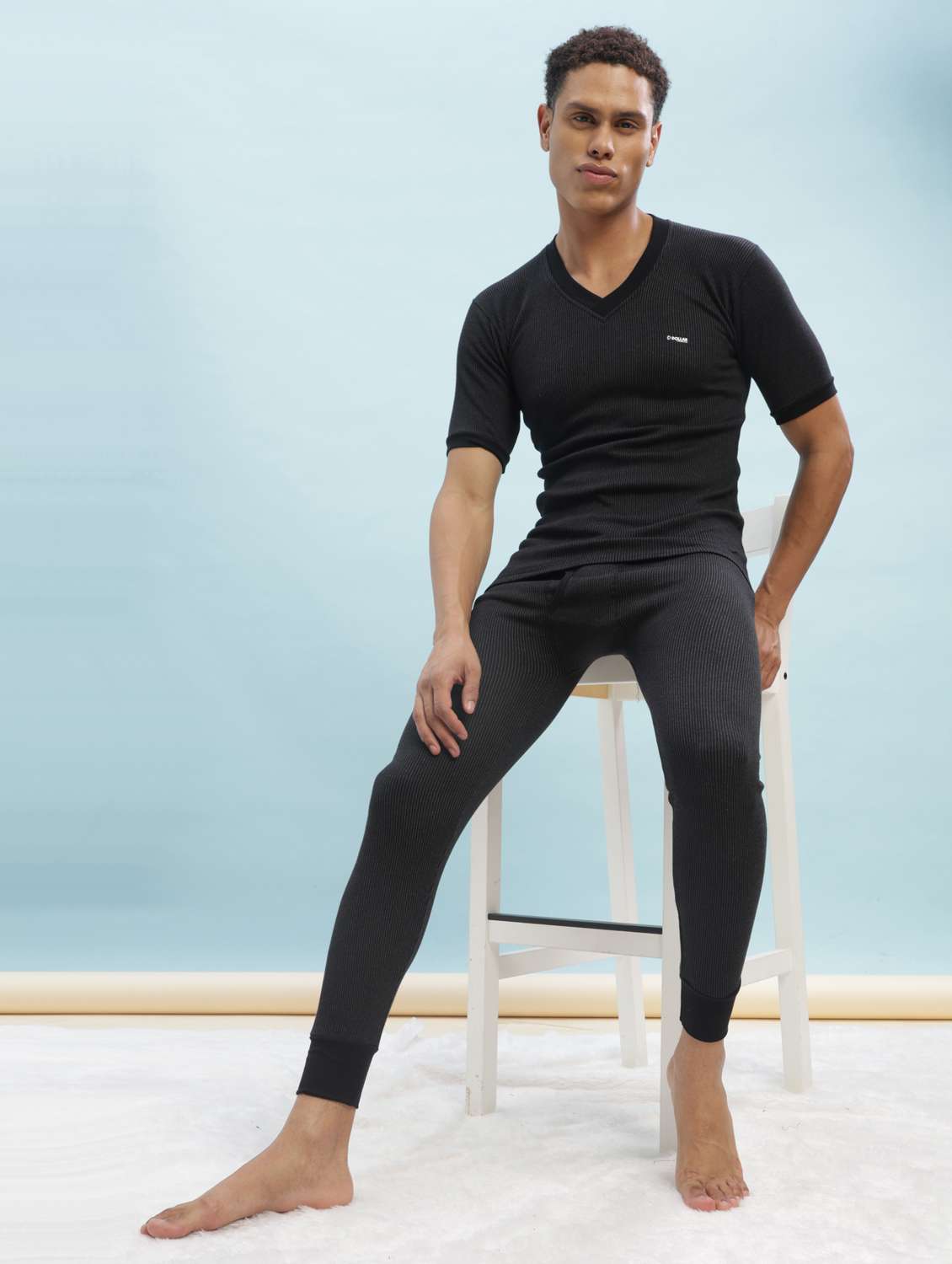 men pack of 2 solid thermal bottom - 22254031 -  Standard Image - 5