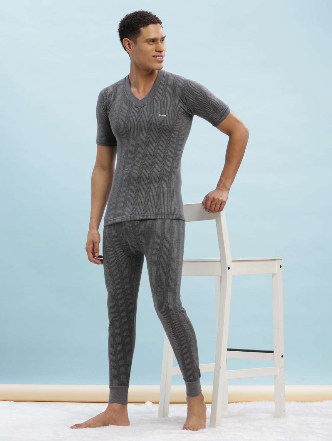 men pack of 2 solid thermal bottom - 22254034 -  Standard Image - 5