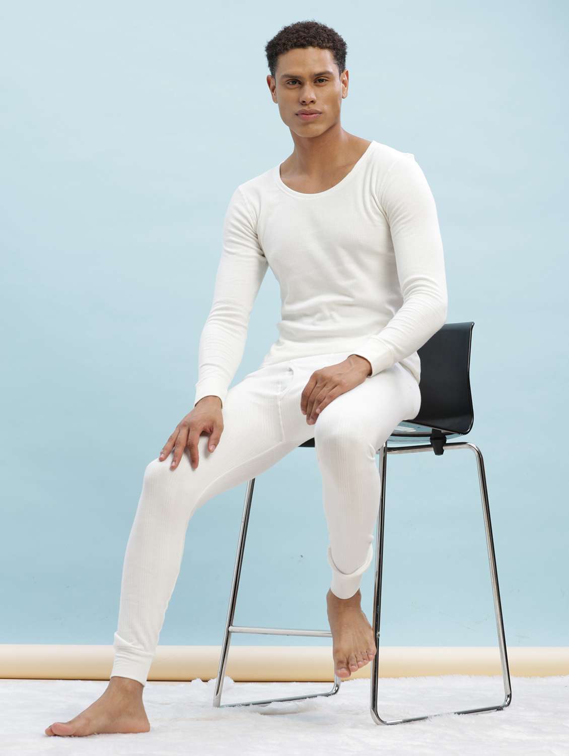 men pack of 2 solid thermal bottom - 22254036 -  Standard Image - 5