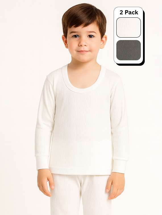 boys pack of 2 long sleeve thermal top