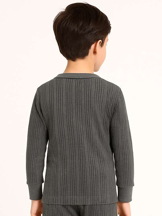 boys solid long sleeve thermal top - 22254038 -  Standard Image - 3