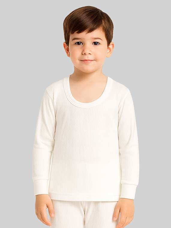 boys solid long sleeve thermal top