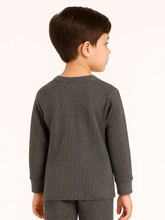 boys solid long sleeve thermal top - 22254045 -  Standard Image - 3