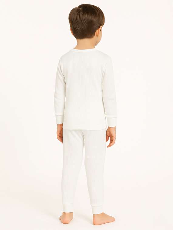 boys solid long sleeve thermal set - 22254050 -  Standard Image - 3
