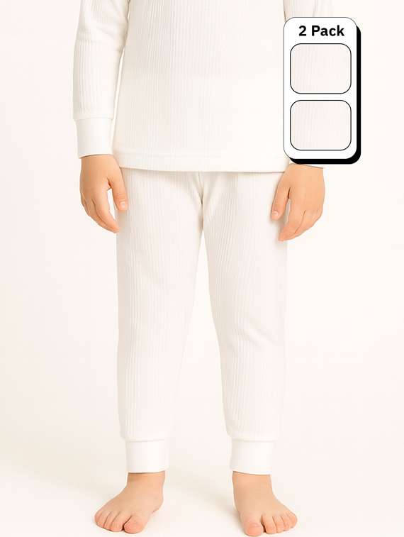 boys pack of 2 solid mid rise thermal bottom