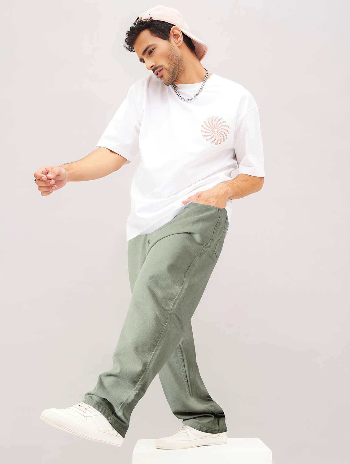 men solid mid rise baggy jean - 22254928 -  Standard Image - 3