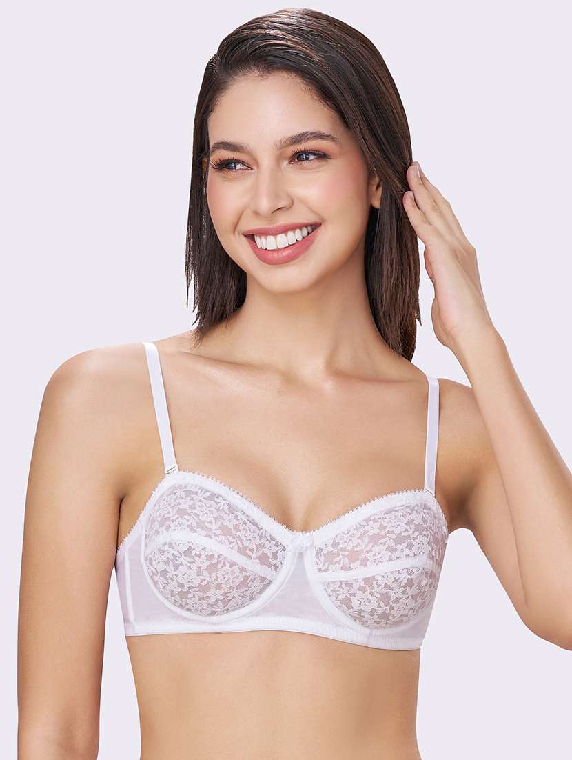 women pack of 2 solid non padded lace bra - 22254954 -  Standard Image - 3