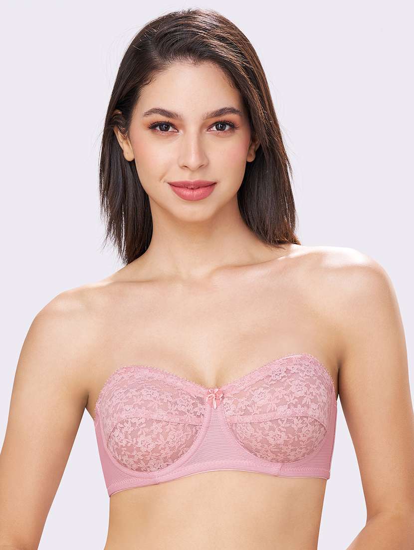 women pack of 2 solid non padded lace bra - 22254955 -  Standard Image - 3