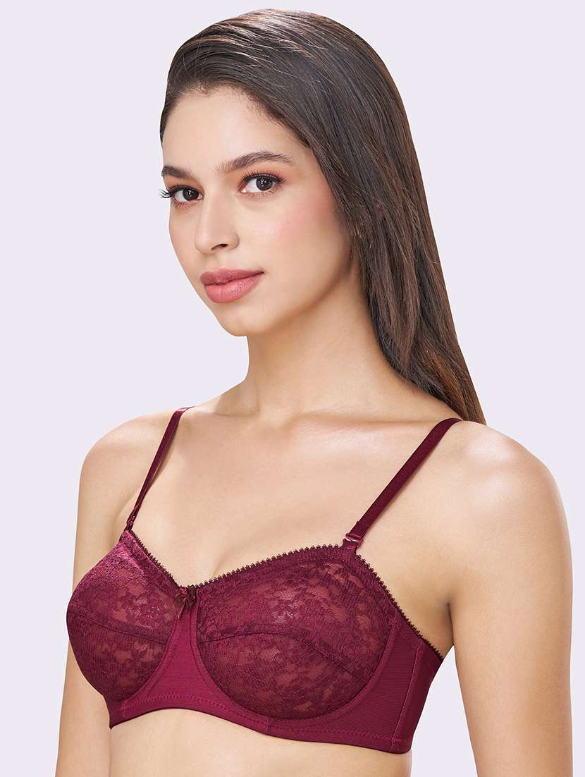 women pack of 2 solid non padded lace bra - 22254955 -  Standard Image - 5