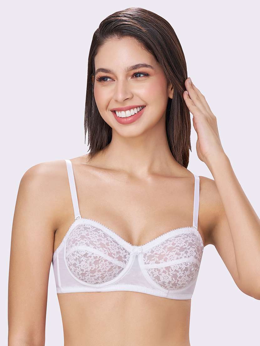 women pack of 3 solid non padded lace bra - 22254958 -  Standard Image - 3